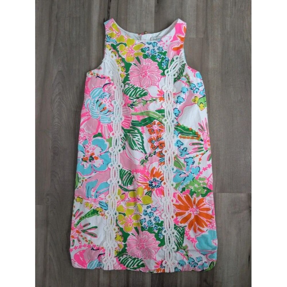 Lilly Pulitzer Target Nosey Posey Shift Dress, Youth XL 14/16 (U1)